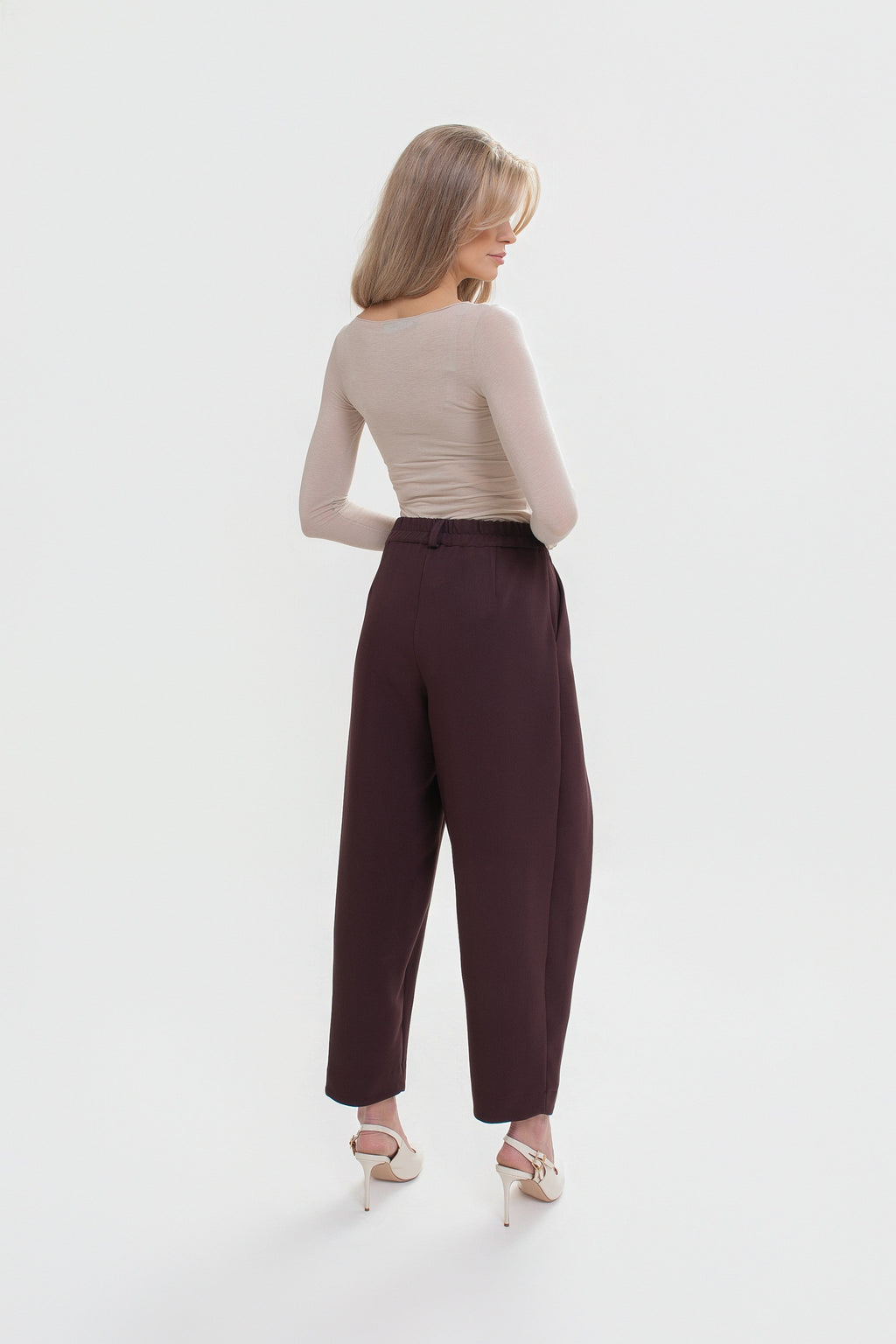 Pantalon pour femme à double pli