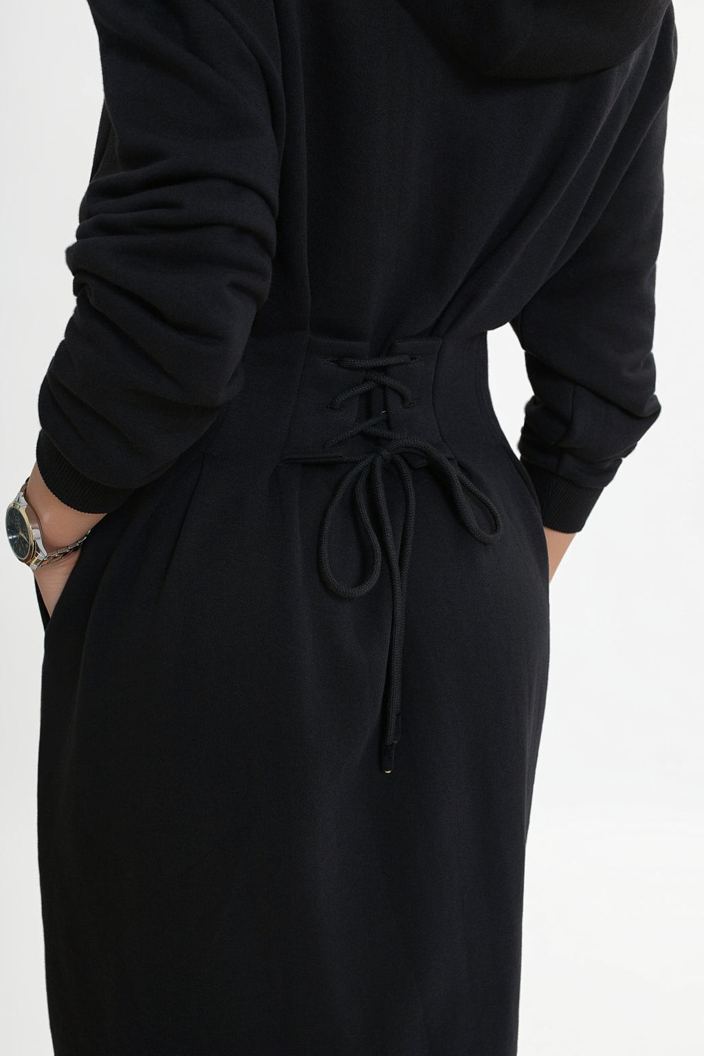 Robe en molleton à capuche et poches