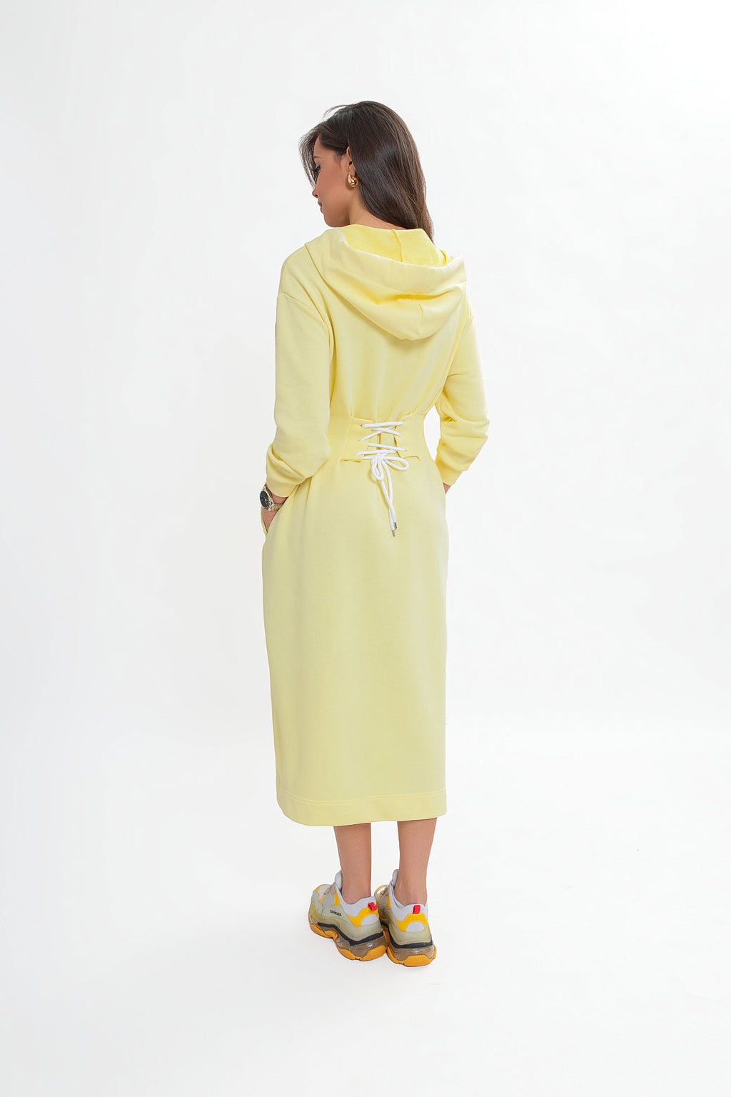 Robe en molleton à capuche et poches