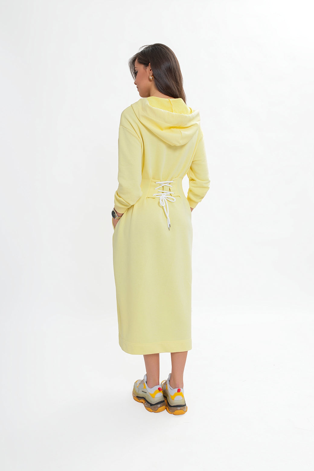 Robe en molleton à capuche et poches