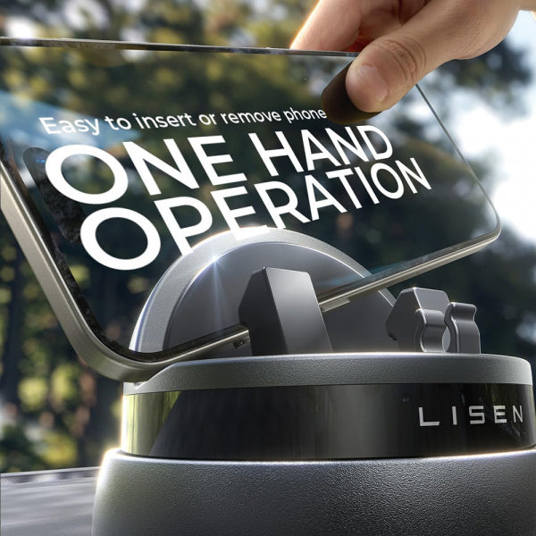 Lisen Car Holder for Phone / Tablet with 6mm - 13mm thickness, Black YL0224060015