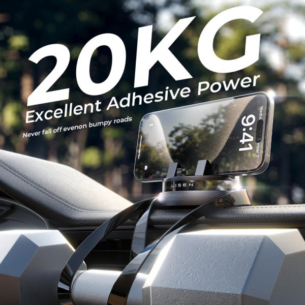 Lisen Car Holder for Phone / Tablet with 6mm - 13mm thickness, Black YL0224060015