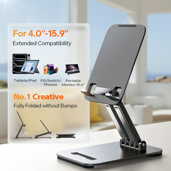 Lisen Stand for Phone / Tablet, 4inch - 15.9inch, Black YL0424080007