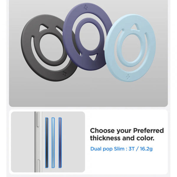 Spigen Magnetic Metal Ring Dual Pop, Universal, Blue AMP11368