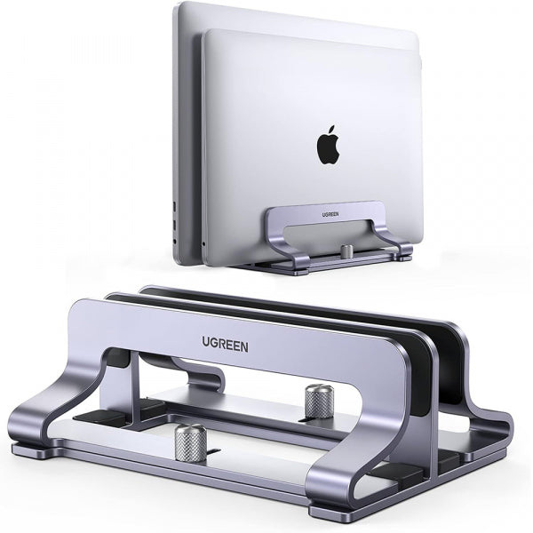 Ugreen Vertical Stand LP258 Two for Laptop with thickness 12mm - 26mm, Silver