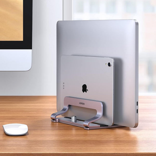 Ugreen Vertical Stand LP258 Two for Laptop with thickness 12mm - 26mm, Silver