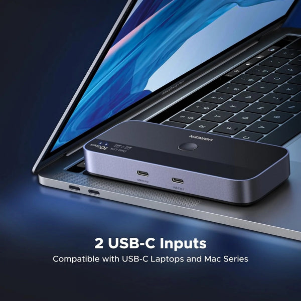 Ugreen USB Switch CM691 (45784), 3 x USB-A 3.2 - 1 x USB-C - 1 x miniUSB, Black