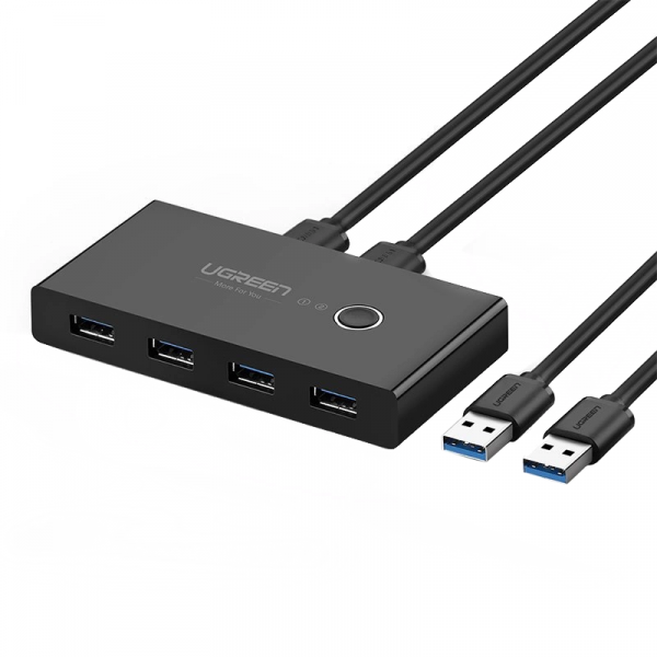 Ugreen USB Switch US216 (30768) Two Sharing Box New Version, 4 x USB-A 3.0, Black