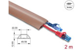 Delock Kabelkanal PVC flexibel 50 x 14 mm - Länge 2 m braun
