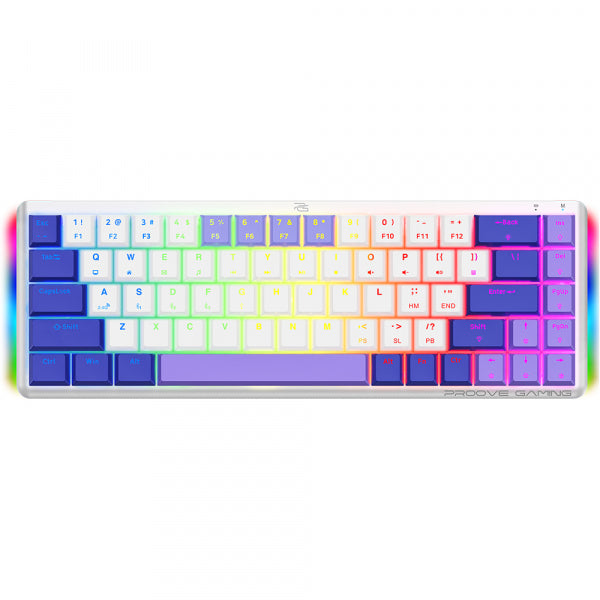 Proove Wireless Gaming Keyboard AFK, RGB, BT / Wi-Fi / Wired, 1.5m, White WKAFKEN22002