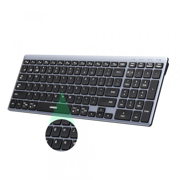 Ugreen Wireless Keyboard K552 (75163), BT / Wi-Fi, Black