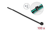 Delock Kabelbinder hitzebeständig L 100 x B 2,5 mm schwarz 100 Stück