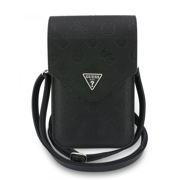 Guess Universal Wallet Grained Peony Triangle for Phone, Black