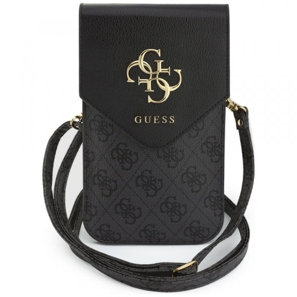 Guess Universal Wallet 4G Grained Classic Logo for Phone, Black