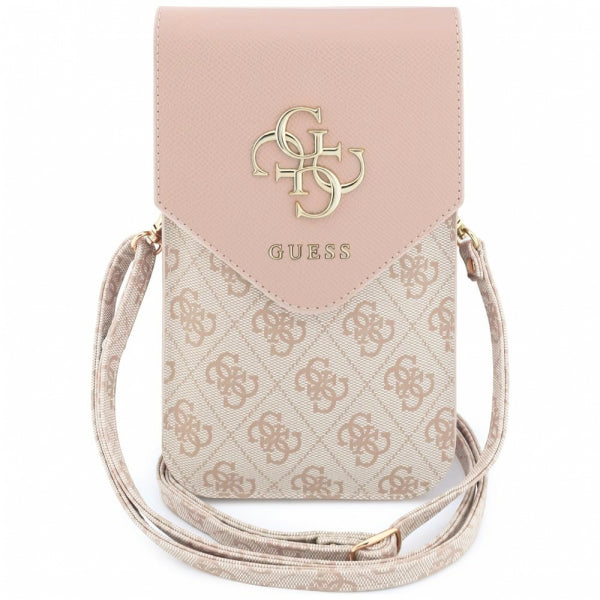 Guess Universal Wallet 4G Grained Classic Logo for Phone, Pink