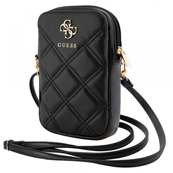 Guess Universal Wallet Quilted 4G for Phone, Black