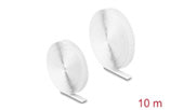 Delock Klettband selbstklebend mit Haft- und Flauschband L 10 m x B 20 mm weiß