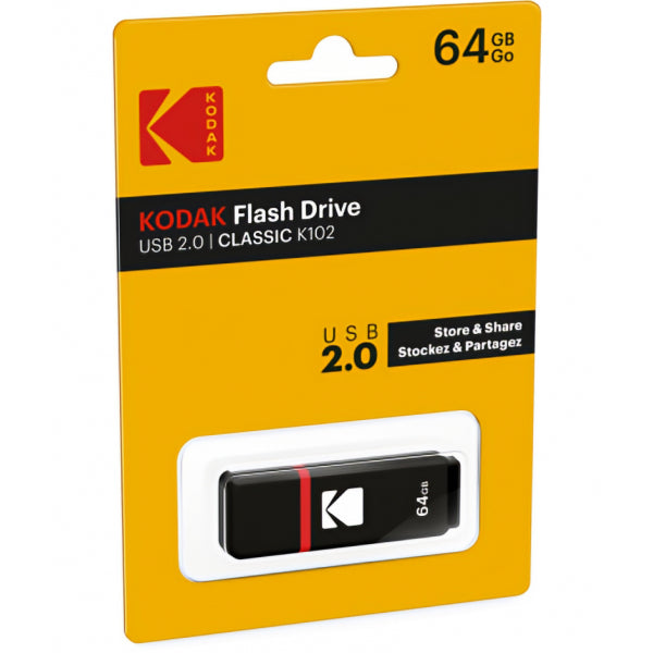 Kodak USB-A 2.0 FlashDrive K102, 64Gb EKMMD64GK102