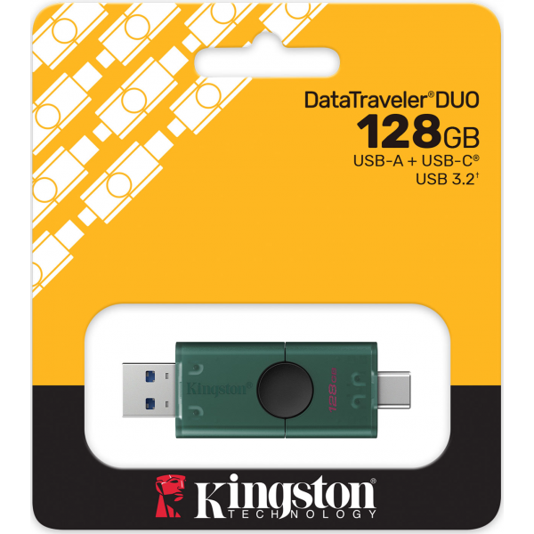 Kingston USB-A 3.2 / USB-C FlashDrive Duo, 128Gb DTDEG2/128GB
