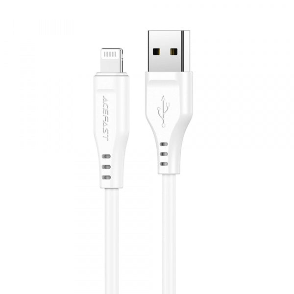 Acefast USB-A to Lightning Cable C3-02, 18W, 2.4A, 1.2m, White