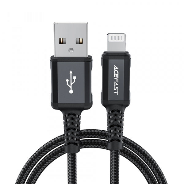 Acefast USB-A to Lightning Cable C4-02, 18W, 2.4A, 1.8m, Black