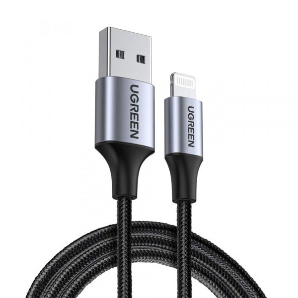 Ugreen USB-A to Lightning Cable US199, 18W, 2.4A, 1m, Grey