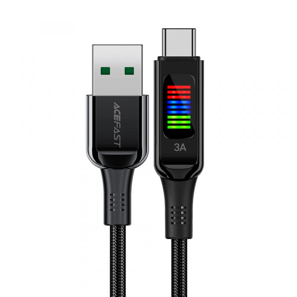 Acefast USB-A to USB-C Cable C7-04, 18W, 2.4A, 1.2m, Black