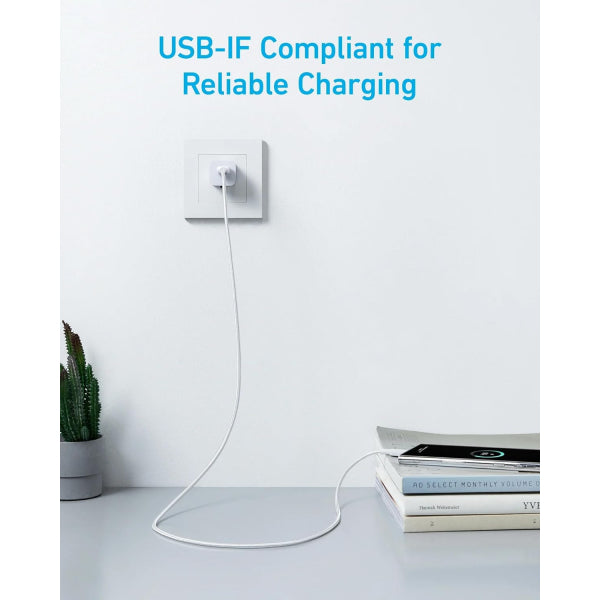 Anker USB-A to USB-C Cable 322, 18W, 2A, 0.9m, White A81H5G21