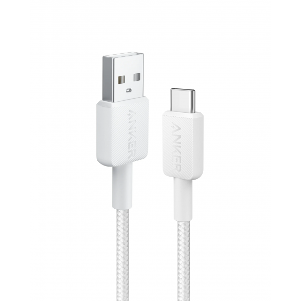 Anker USB-A to USB-C Cable 322, 18W, 3A, 1.8m, White A81H6G21
