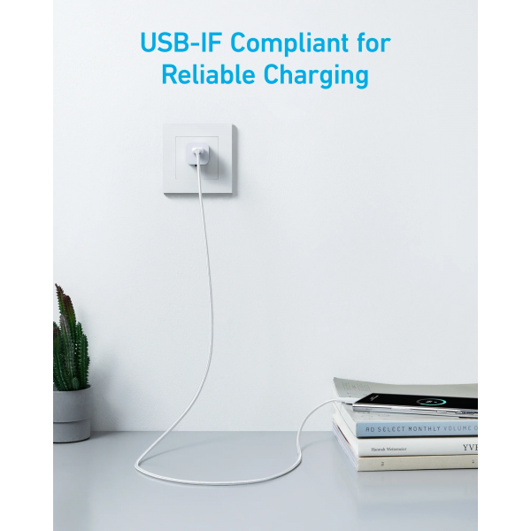 Anker USB-A to USB-C Cable 322, 18W, 3A, 1.8m, White A81H6G21