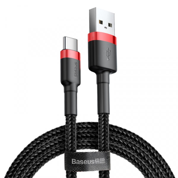 Baseus USB-A to USB-C Cable Cafule, 18W, 2.4A, 3m, Red CATKLF-U91
