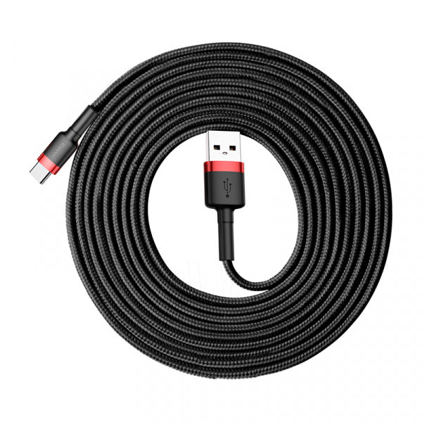 Baseus USB-A to USB-C Cable Cafule, 18W, 2.4A, 3m, Red CATKLF-U91