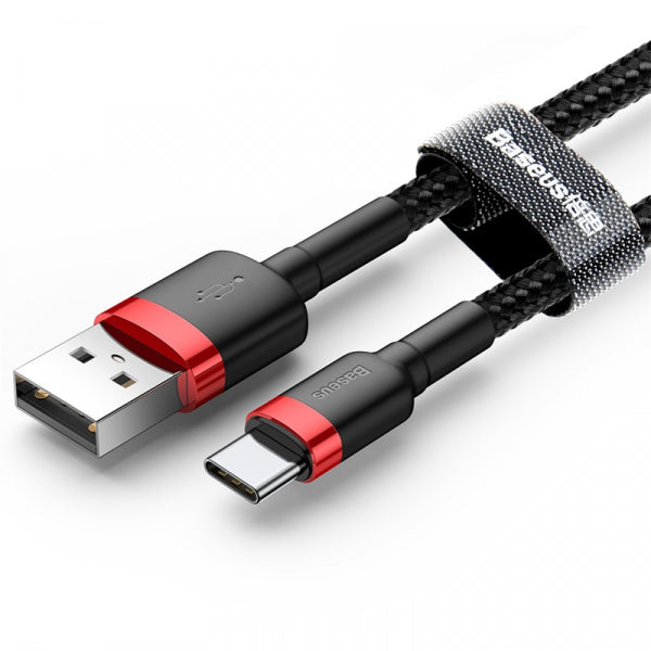 Baseus USB-A to USB-C Cable Cafule, 18W, 2.4A, 3m, Red CATKLF-U91