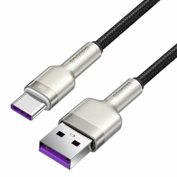 Baseus USB-A to USB-C Cable Cafule Metal Series, 66W, 6A, 2m, Black CAKF000201