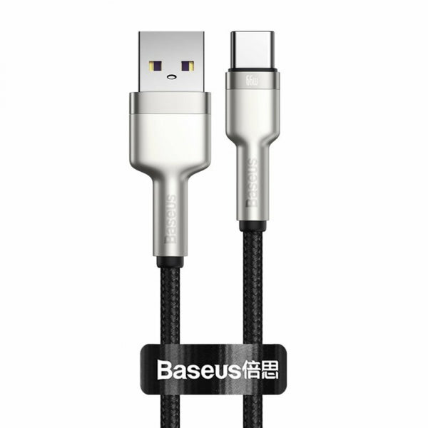 Baseus USB-A to USB-C Cable Cafule Metal Series, 66W, 6A, 2m, Black CAKF000201