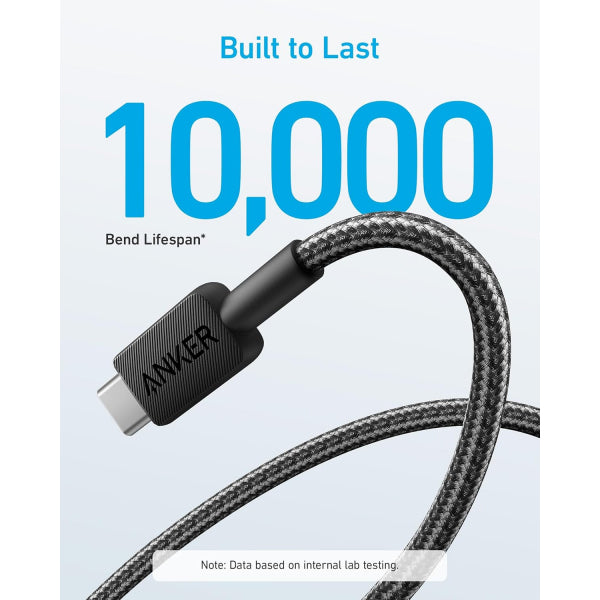 Anker USB-A to USB-C Cable 322, 18W, 2A, 0.9m, Black A81H5G11