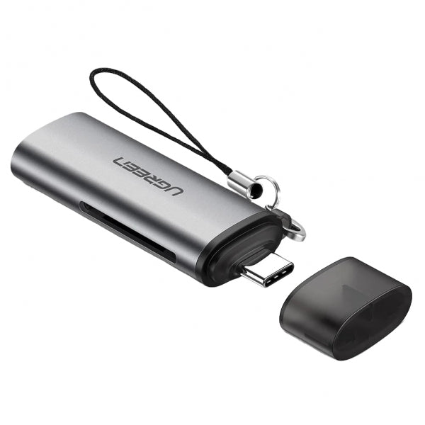 Ugreen USB-C Card Reader CM184, SD - microSD, Grey