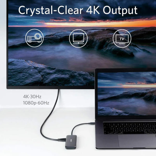 Anker USB-C Hub 2 x USB-A 3.0 - 1 x HDMI - 1 x SD - 1 x microSD, Black A8334HA1