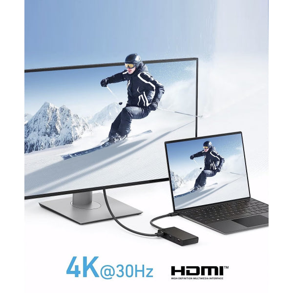 Anker USB-C Hub 332, 2 x USB-A - 2 x USB-C - 1 x HDMI, Black A8356G11