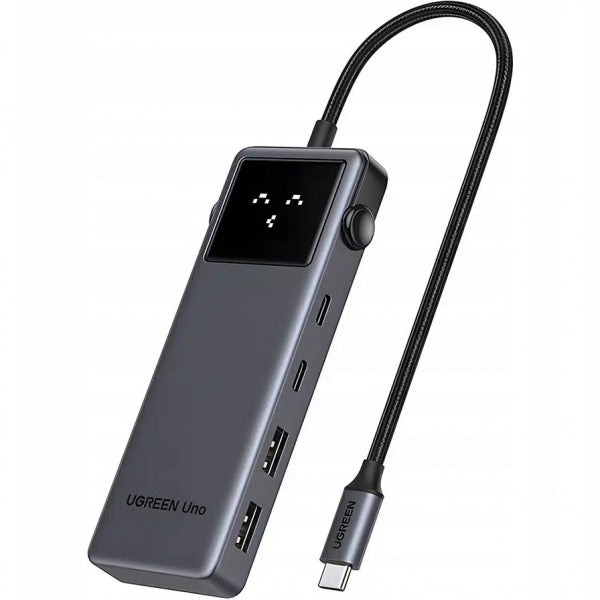Ugreen USB-C Hub CM888 Uno, 2 x USB-A 3.2 - 3 x USB-C - 1 x HDMI, Grey