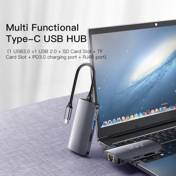 Yesido USB-C Hub HB15, 6in1, Grey