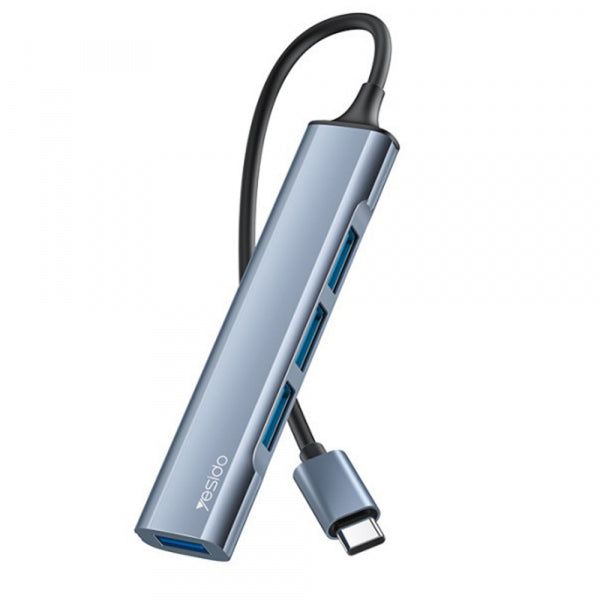 Yesido USB-C Hub HB17, 4in1, Grey