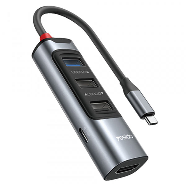 Yesido USB-C Hub HB22, 5in1, Grey