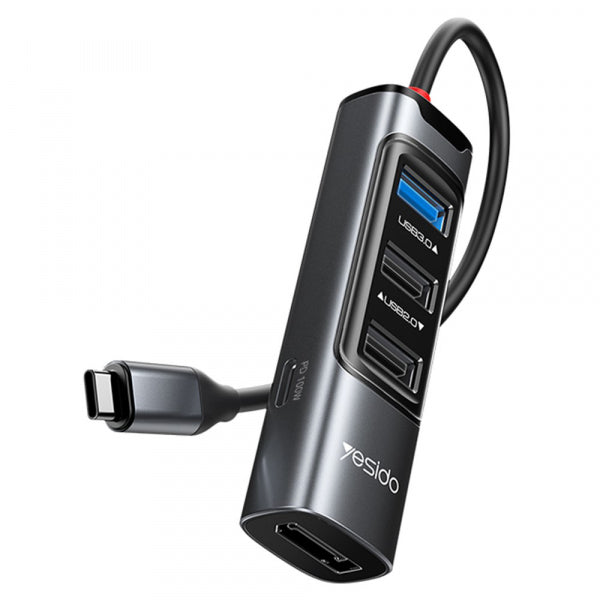 Yesido USB-C Hub HB23, 5in1, Grey