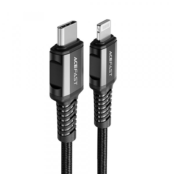 Acefast USB-C to Lightning Cable C1-01, 30W, 3A, 1.2m, Black