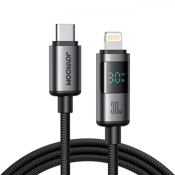 Joyroom USB-C to Lightning Cable S-A16 Pro Prism Display, 30W, 1.2m, Black