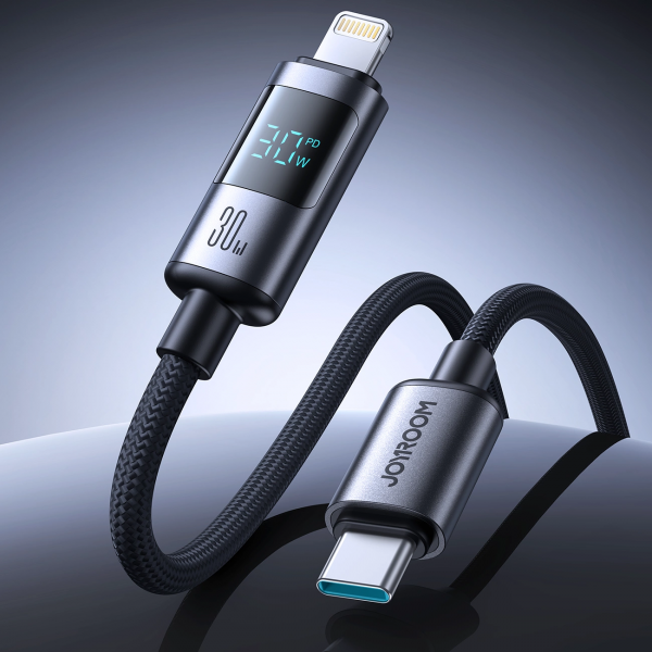 Joyroom USB-C to Lightning Cable S-A16 Pro Prism Display, 30W, 1.2m, Black
