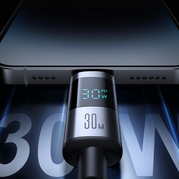 Joyroom USB-C to Lightning Cable S-A16 Pro Prism Display, 30W, 1.2m, Black
