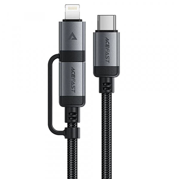 Acefast USB-C to Lightning / USB-C Cable C20-01, 60W, 3A, 1.2m, Black