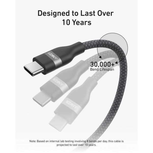 Anker USB-C to USB-C Cable 240W, 0.9m, Black A82E2H11
